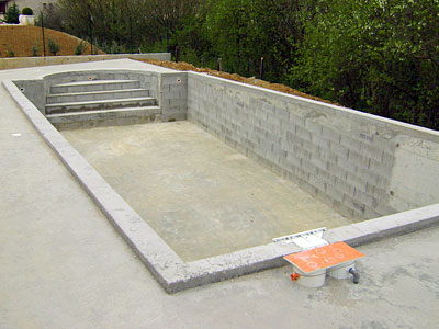 Création piscine béton à Bosc-Mesnil