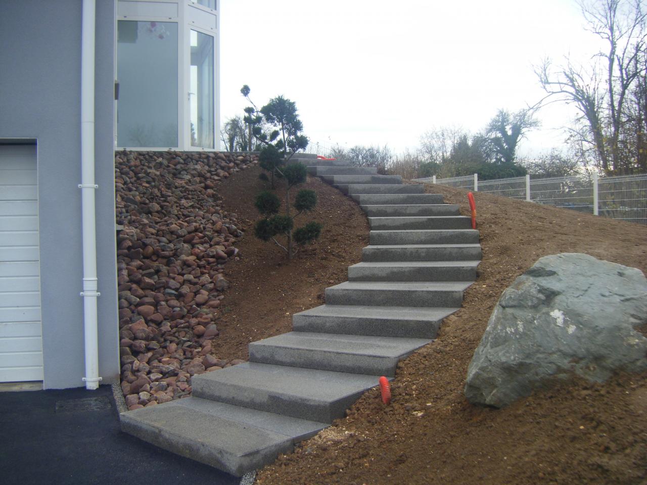 Création d'escalier en béton à Blosseville